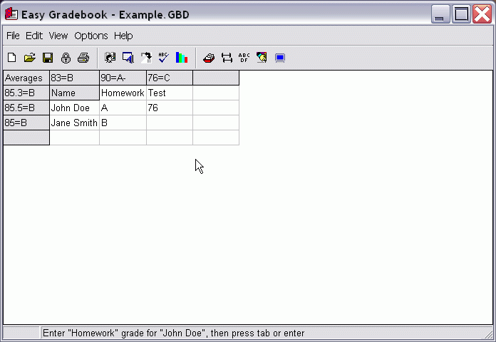 Easy Gradebook Screenshot